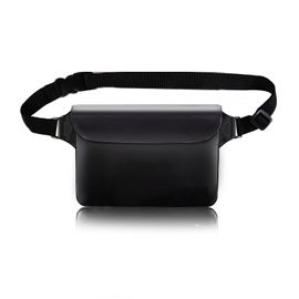 Sac banane étanche réglable / sac mobile Noir