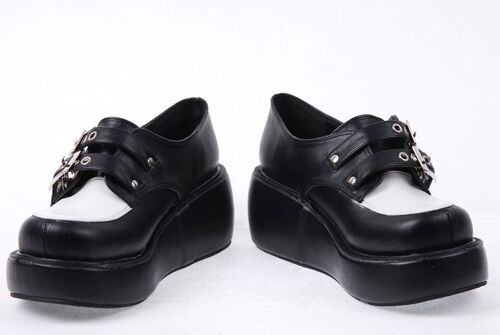 Mocassins Bottes Chaussures Plateforme Creepers Lolita Emo Punk Gothique Rock Visual Kei Concert Uniforme Japonais J-Rock Collection Black Sugar Cosplay Déguisements Maid Anime Mangas Boutique Paris