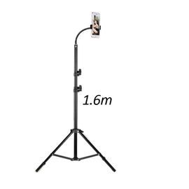 1,6 pince de trépied 1 - Universel Portable en aluminium téléphone DSL caméra en direct trépied Support Support appareil photo numérique trépied Support LED anneau lumière pour iPhone