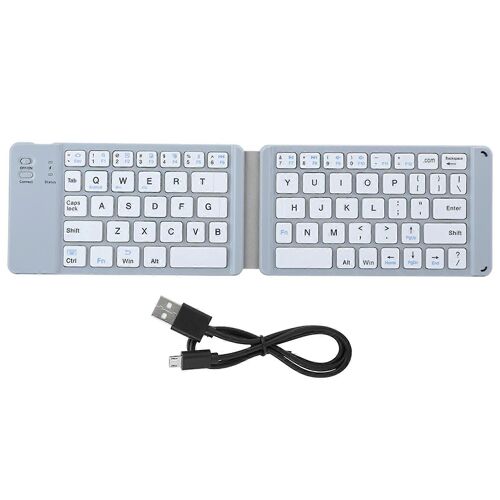 Clavier pour Bluetooth pliable portable ultra mince sans fil Accessoires d'ordinateur portableBlanc