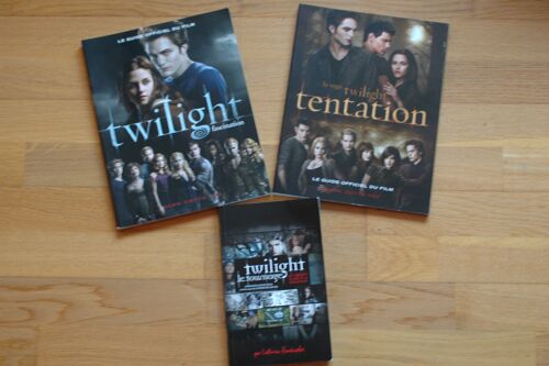 Lot De 3 Livres "Guides Officiels Du Film Twilight Tentation Fascination Et Le Carnet De Bord De La Realisatrice