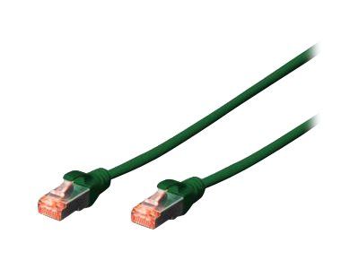 DIGITUS - Cordon de raccordement - RJ-45 (M) pour RJ-45 (M) - 50 cm - SFTP - CAT 6 - démarré, sans halogène, sans crochet - vert, RAL 6016