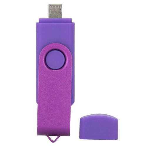 Portable Memory Stick U Drive Stocker des photos Fichiers OTG Micro USB USB2.0 Fournitures CW10040 Violet64GB