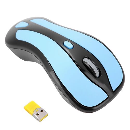 6D Gyroscope 2.4G TV Sans Fil Optique Air Souris USB Récepteur Pour PC Smart TV Box (Bleu Noir)
