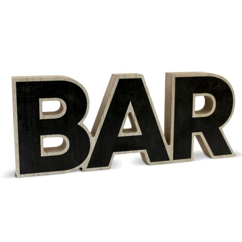 Mot à poser décoratif en bois - Bar