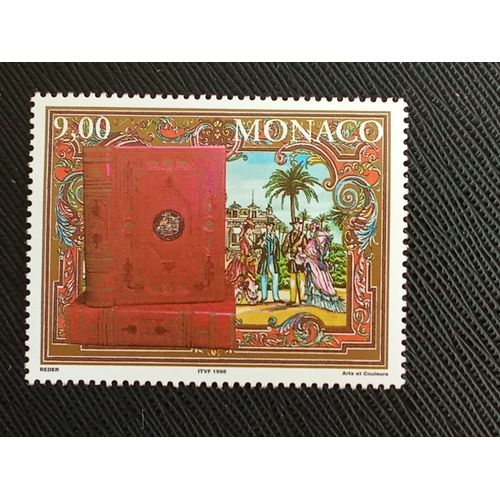 Timbre Monaco Y T 2162 Livres Avec Reliure Fine, Enluminure 1998 ( 041009 )