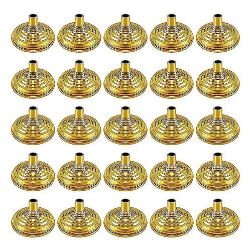 25Pcs Gold Mini Hand Held Flag Stand Base Table Flag Base Bar Restaurant Party Conferences Desktop D