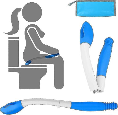 Auniq Toilet Aids For Wiping, 15.7" Long Reach Comfort Butt Wiper With Pv Carrying Bag, Bottom Buddy 