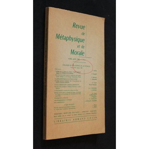 Revue De Métaphysique Et De Morale N°2, 1962 : Colloque De Philosophie De La Physique