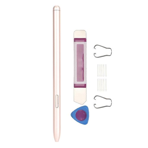 Pour Tab S7 FE Stylus Magnétique 4096 Niveau de pression Contrôle précis Stylo intelligent durable avec 10 pointes pour Tab S7 FE Tablette Or rose