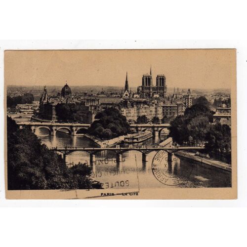 Carte Postale Ancienne Paris La Cité Ponts Seine Notre Dame Panorama
