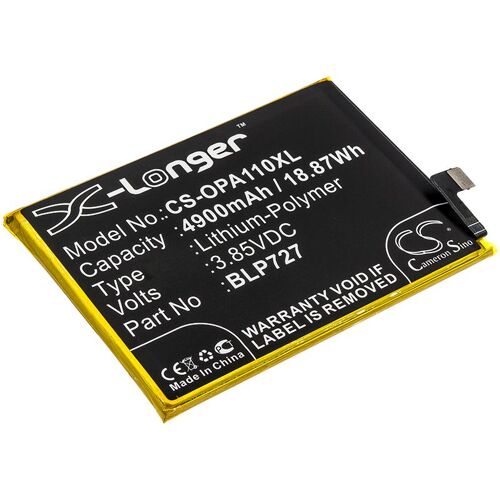 Batterie Li-Polymer 3.85v 4900mah Type Blp727 Pour Oppo A11x, Pchm00, Pcht00