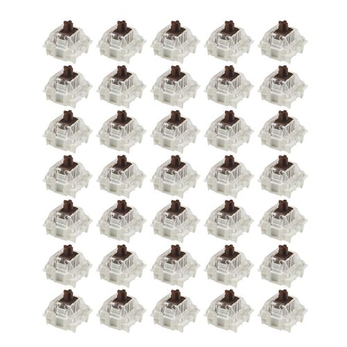 35pcs SMD RGB Commutateur DIY Haute Stabilité Transparent Clavier Mécanique Commutateur pour Débutant Professionnels Brun Commutateur