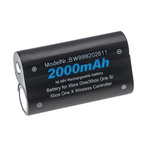 vhbw Batterie compatible avec Microsoft Xbox One, One Elite, One X, One S manette de jeu (2000mAh, 2,4V, NiMH)