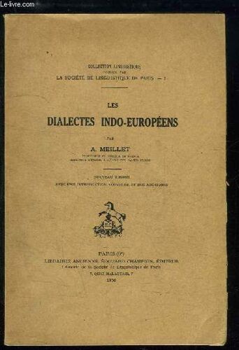 Les Dialectes Indo-Européens.