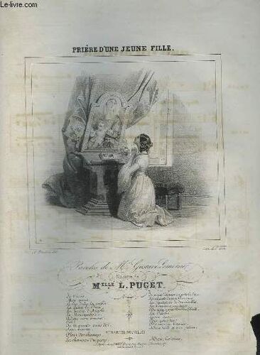 Priere D'une Jeune Fille - Pour  Piano Et Chant.