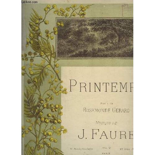 Printemps - Pour Piano Et Chant Mezzo Soprano.