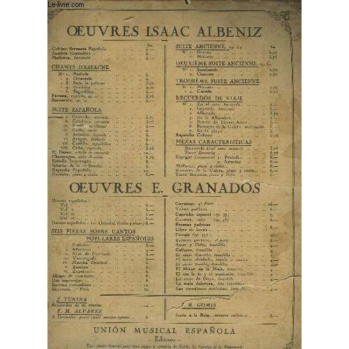 Suite Espagnole N°1 : Granada - Piano.