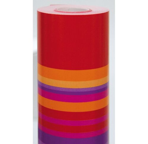 Clairefontaine  Rouleau Alliance Fantaisie 50x0,7m Rayures Rouge/Or/Rose