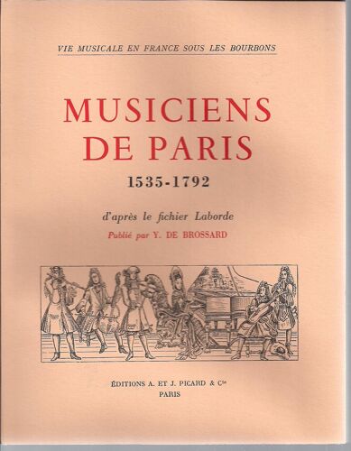 Musicien De Paris: 1535 1792: Actes D'etat- Civil