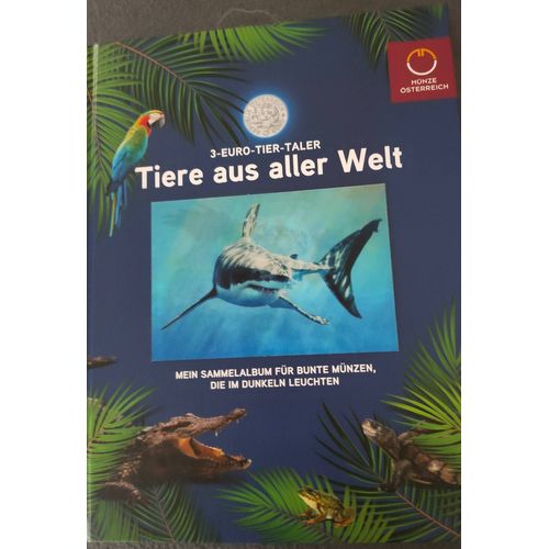 12 X 3 Euro Commerative Autriche 2016 - 2019 + Album Animaux Colorisés