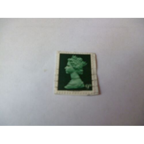 Timbre"Royaume Uni :Queen Elisabeth". Valeur 9d.