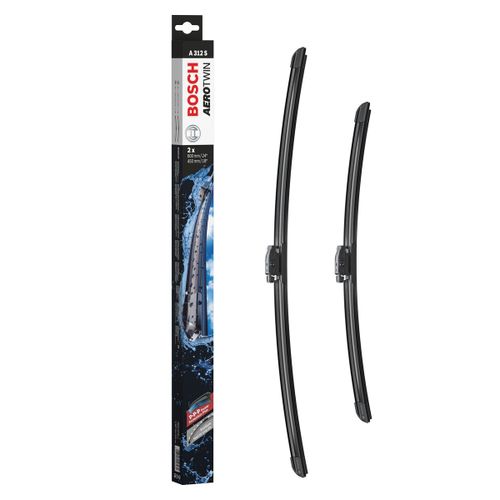 Bosch Balais D'essuie-Glace Plats Aerotwin A312s, Longueur: 600mm/450mm - 1 Paire De Balais Avant