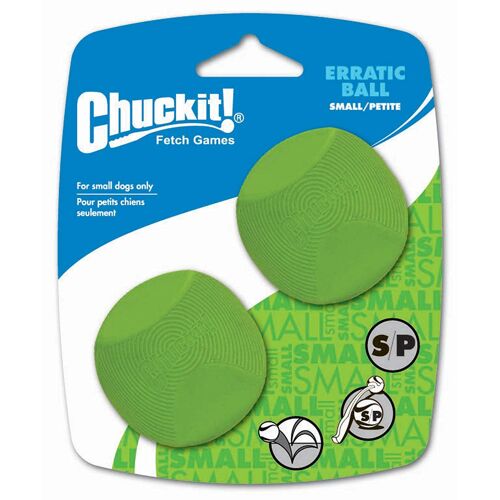 Chuckit Erratic Ball Jouet Pour Chien 2 Pi Ces 5 Cm Taille S