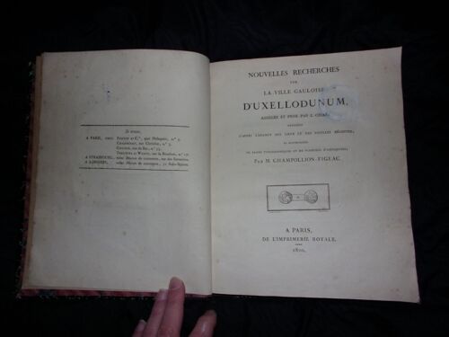 Nouvelles Recherches Sur La Ville Gauloise D'uxellodunum Par Les Frères Champollion, Edition Originale De 1820