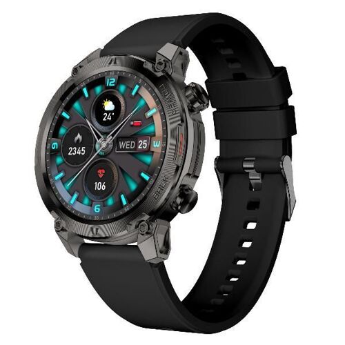 Nilox NXSWTRAILROUND smartwatche et montre de sport 3,53 cm (1.39") Numérique 360 x 360 pixels Écran tactile Noir