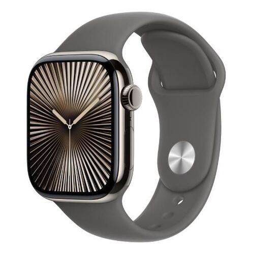 Apple Watch Series 10 OLED 42 mm Numérique 374 x 446 pixels Écran tactile 4G Titane Wifi GPS (satellite)