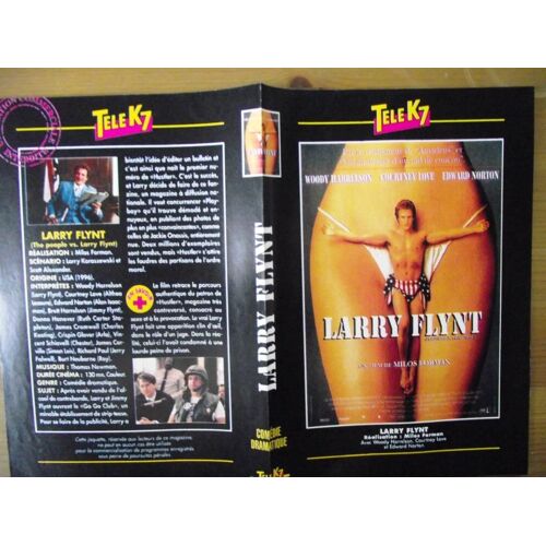 Tele K7 Jaquette Du Film Larry Flynt.Réalisation:Milos Forman Avec Woody Harrelson,Courtney Love Et Edward Norton