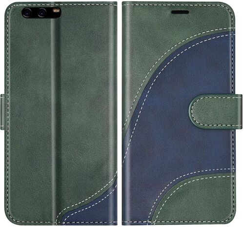 Coque pour Huawei P10, Portefeuille en PU, Housse Coque pour Huawei P10, Vert