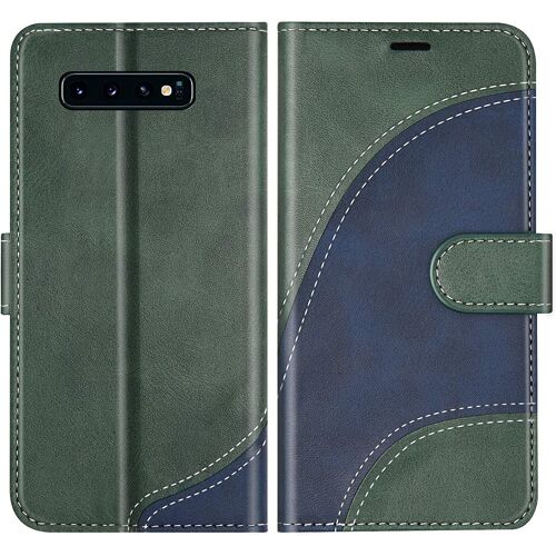 Coque pour Galaxy S10, Portefeuille en PU, Housse Coque pour Samsung Galaxy S10, Vert