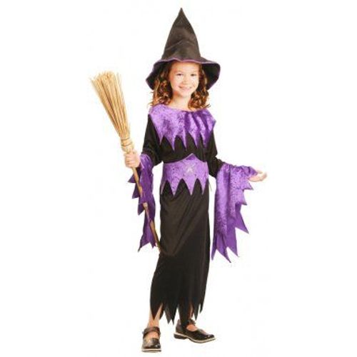 Déguisement Sorcière Fille Halloween, Taille 4 À 6 Ans