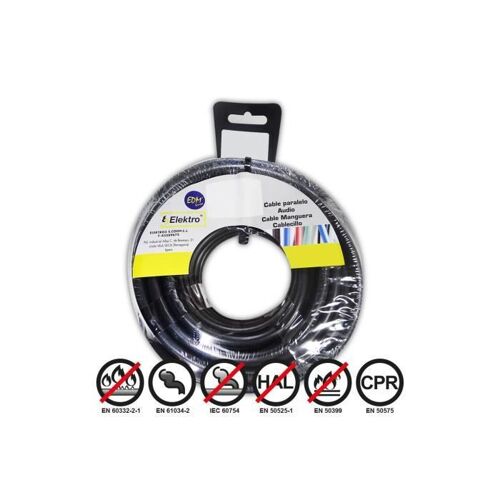 GENERIQUE - Bobine Fil Électrique Flexible 4mm Noir Sans Halogène 10m