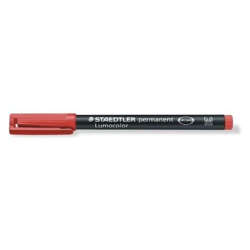 Staedtler Lot De 3 Lumocolors Marqueur Permanent 317m, Rouge, Tracé 1mm