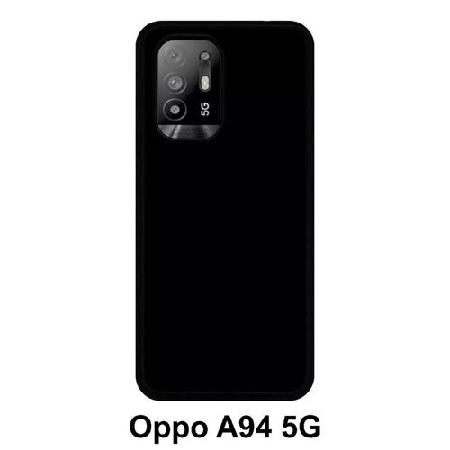 Coque oppo a94 5g - black is black - silicone - noir