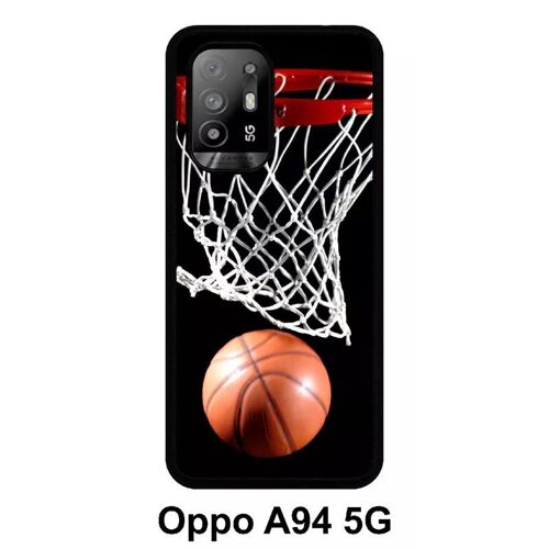 Coque oppo a94 5g - basket ball - silicone - noir