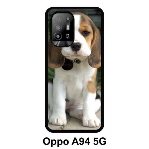 Coque Oppo A94 5g - Chien Mignon - Silicone - Noir