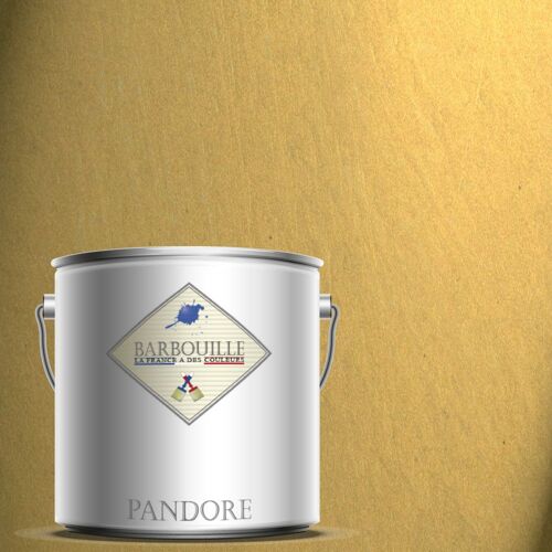 PANDORE 2.5 ltr - PEINTURE EFFET NACREE, METALLISEE COULEUR - OR JAUNE - LE PRECIEU. SPATULE OFFERT