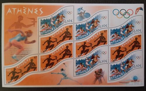 Feuillet Timbre "Jeux Olympiques D'athènes"