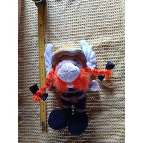 Peluche Gaulois Pompier Esprit Astérix - Createur Francois Lassere 2007 - 21cm