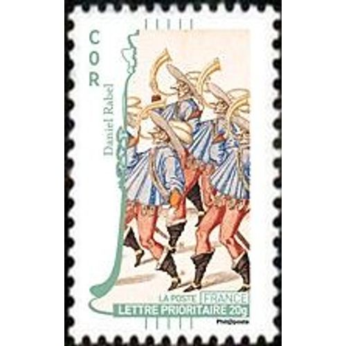 Timbre France 2010 Oblitéré - Carnet Musique - Cor - Prioritaire 20 G Yt394