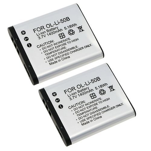 2pcs Batterie Li-ion Rechargeable Battery Remplacement Pour Olympus Li-50B