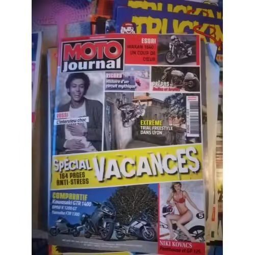 Moto Journal 1771 De 2007 Bmw K1200gt,Kawasaki Gtr 1400,Yamaha Fjr1300,Harley 1584 Fxcw Rocker,Harley Xl Sportster Nightster,Wakan 1640 Road,Lazareth Babylon,Yamaha Wrf 450,Bmw R1200gs