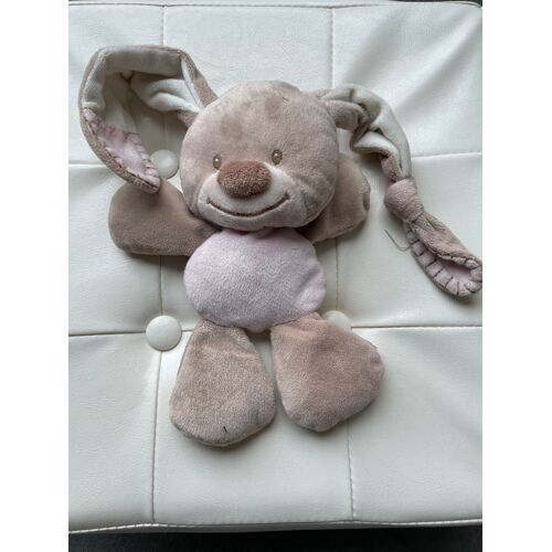 Doudou Peluche Nattou Lapin Rose Beige