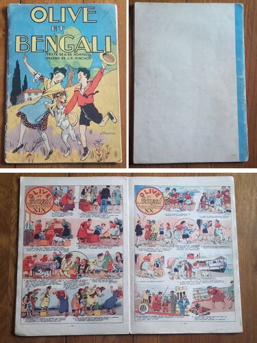 Bd Olive Et Bengali Par Montgon & J.P.Pinchon ( Bécassine) Éditions Chagor Liege Belgique 1946? Album Souple