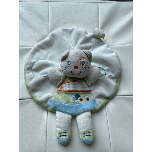 Doudou Peluche Chat Voiture Brodée Nicotoy