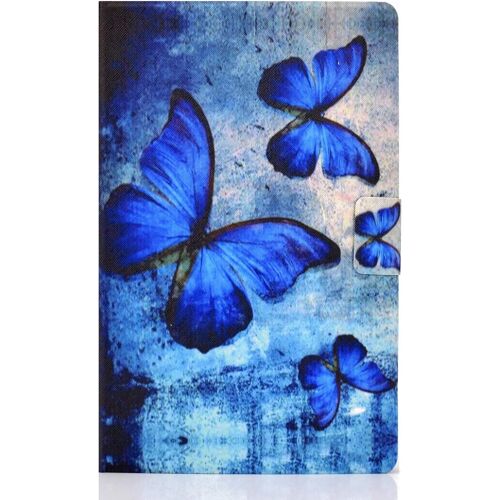 Étui Pour Samsung Galaxy Tab A8 2021 10,5 Pouces Smx200/X205 Tablette Protection Housse Flip Stand Cover Étui Avec Support Pu Cuir Carte De Slot,Papillon Rétro